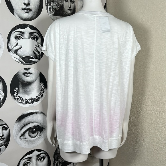 J. Jill White Relaxed Fit Vneck Short Sleeve Top, Sz L, New With Tags! - Picture 5 of 11